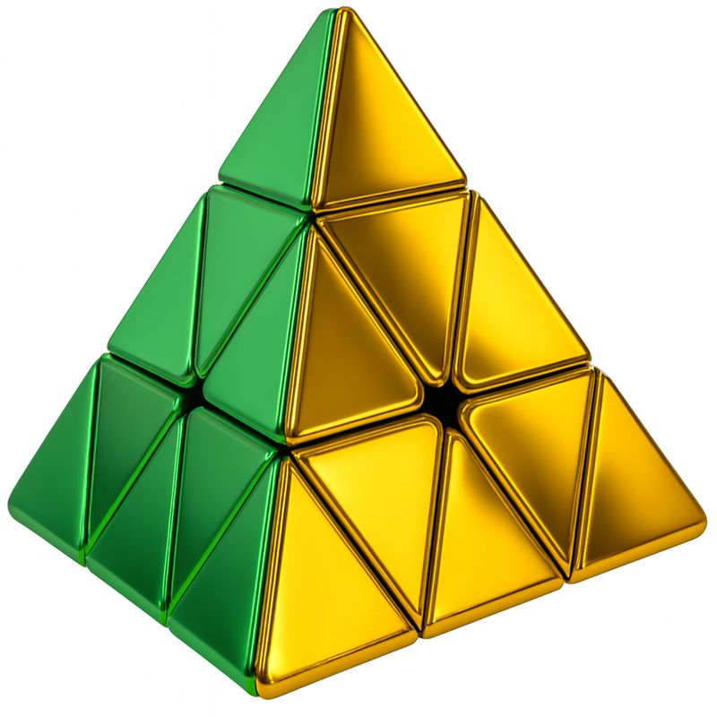 مکعب روبیک شنگ شو مدل 3×3 sengso metallic piraminx